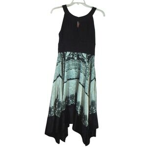 Signature by Sangria Black & Silver Paisley Sleeveless‎ Party Dress Women's 16
